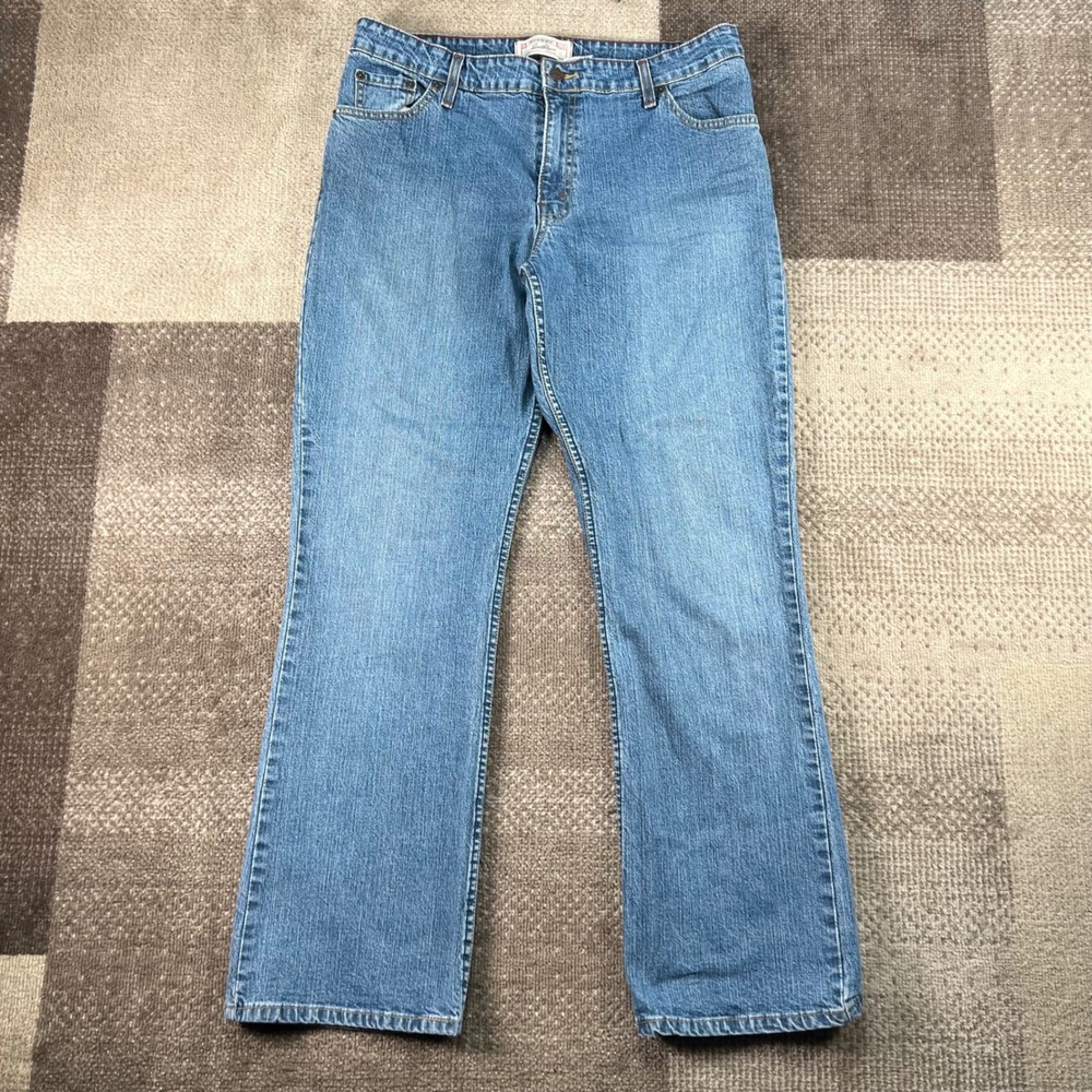 Levi Strauss Signature‎ Womens Blue Mid Rise Bootcut Stretch Jeans Size 16M